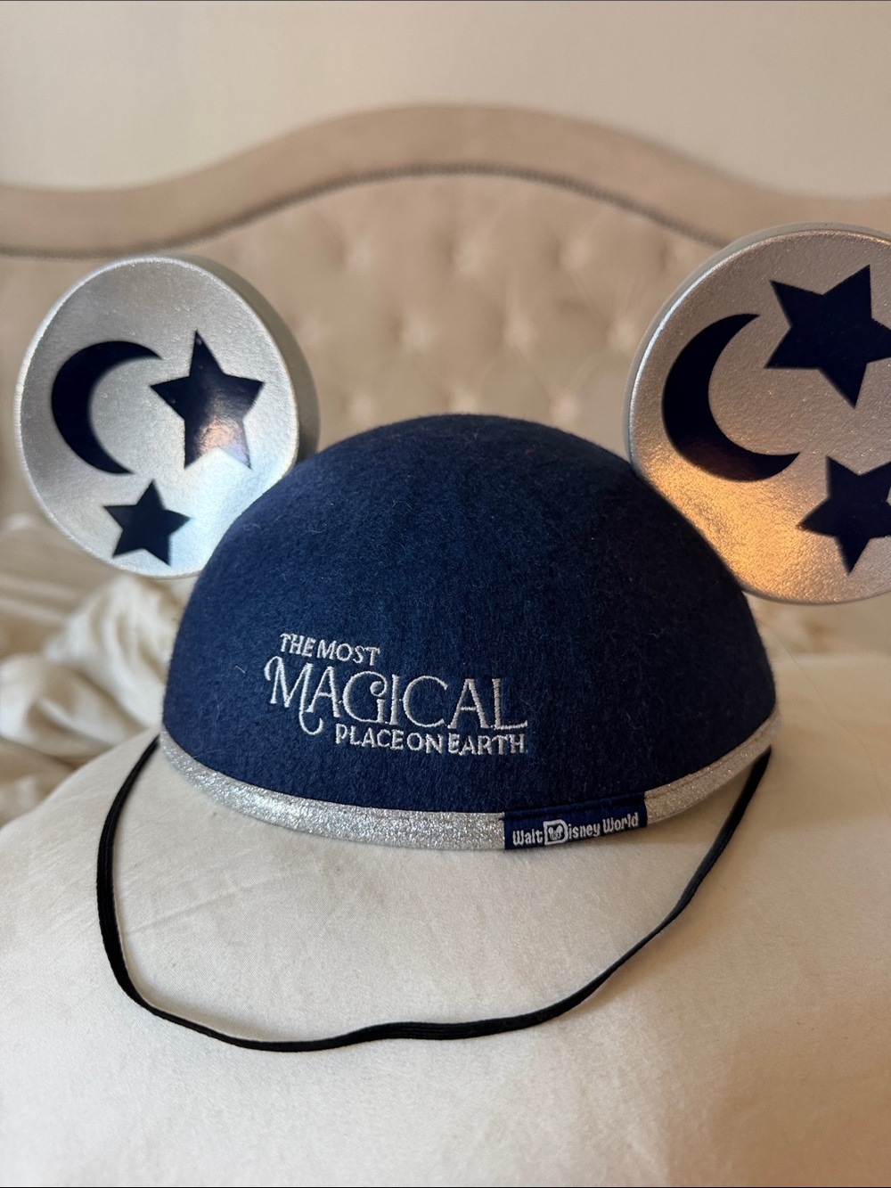 Disney Navy and Silver 'Magical Place' Ear Hat